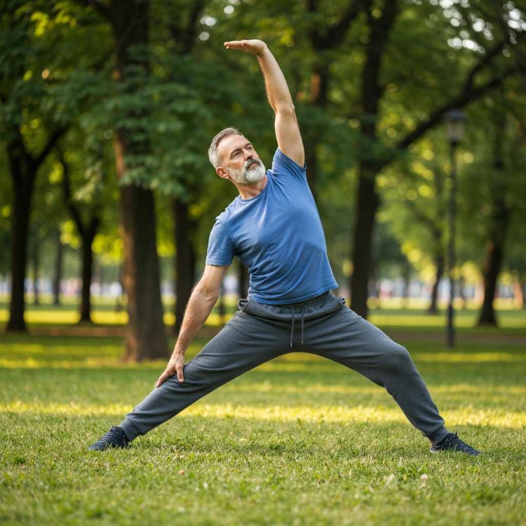 Aktiver Mann im Freien